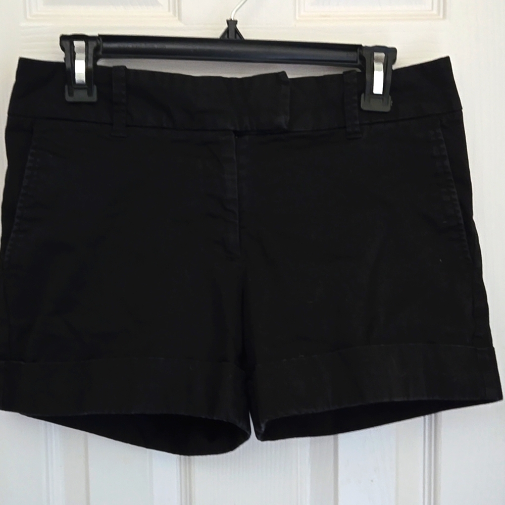 H & M Black Folded Hem Shorts Womens Size 8